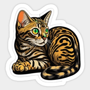 Exotic Bengal Cat Sticker - Premium Quality Sticker